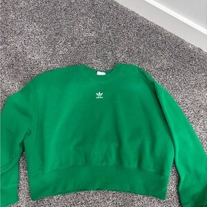 adidas Green Trefoil Pullover Sweatshirt